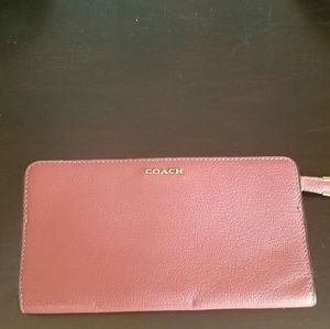 Coach skinny wallet in dusty rose